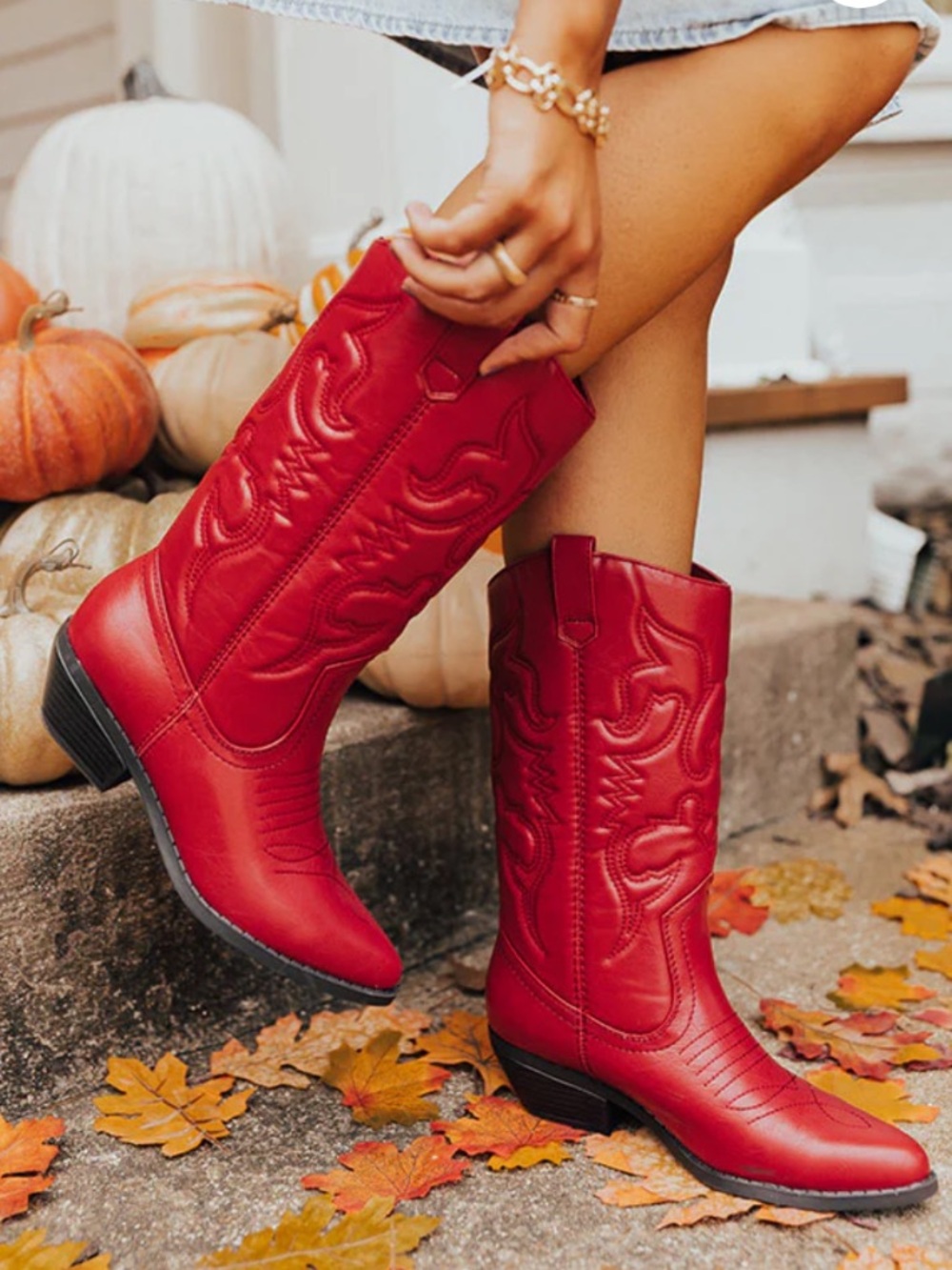 Red Cowboy boots NEW size 9